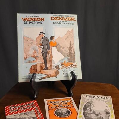 Lot 129: (4) Antique Assorted DENVER COLORADO Advertising Travel Brochures