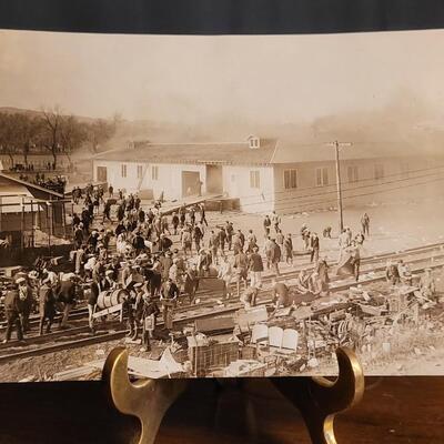 Lot 130: (2) 1927 Historic Photographs of Military Barracks Fire