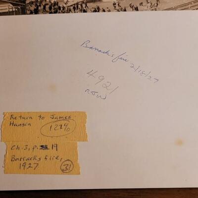 Lot 130: (2) 1927 Historic Photographs of Military Barracks Fire