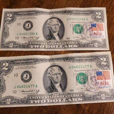 Lot 135: (5) 1976 1st Day of Issue $2 Bills w/ Fort Collins Postmark & Stamp
