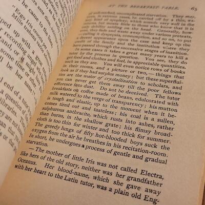 Lot 137: Antique 1902 PROFESSOR AT THE BREAKFAST TABLE by Oliver Wendell Holmes