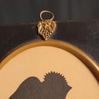 Lot 138: (2) Antique Silhouette Hanging Framed Fine Art 6.5" x 5.5"