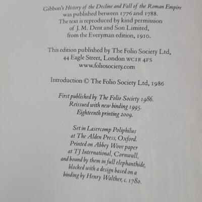 THE HISTORY & DECLINE OF THE ROMAN EMPIRE HARDBACK BOOKS SET