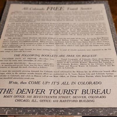 Lot 143; (2) Antique COME UP TO COLORADO Tourism Advertising Photo Books