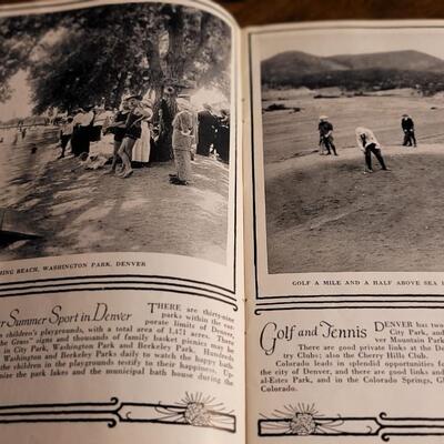Lot 143; (2) Antique COME UP TO COLORADO Tourism Advertising Photo Books