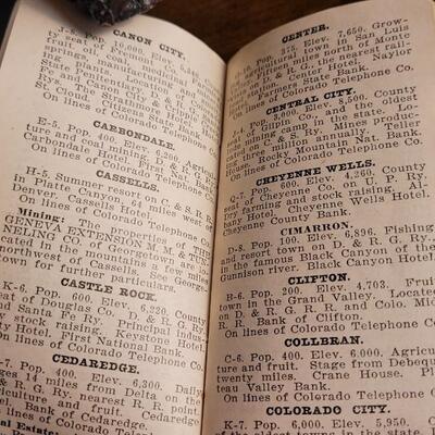 Lot 145: Antique 1909 CLASON'S COLORADO Hotel Guide and Commercial Index w/ Fold Out RAILROAD SYSTEM MAP