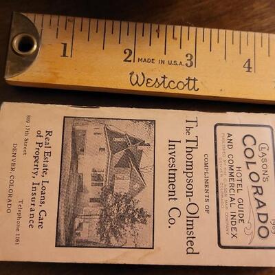 Lot 145: Antique 1909 CLASON'S COLORADO Hotel Guide and Commercial Index w/ Fold Out RAILROAD SYSTEM MAP