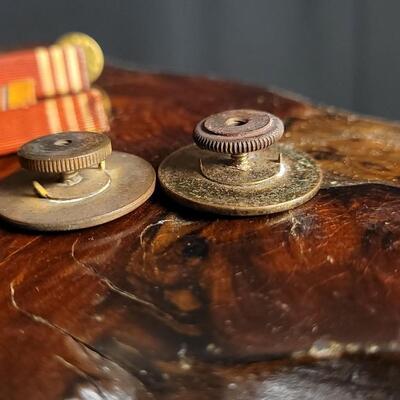 Lot 148: Vintage U.S. Military Pin Assortment (Medical Corps + Officer Stripes)