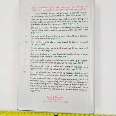 1976 YOUR ERRONEOUS ZONES BY DR WAYNE W. DYER  HARDBACK BOOK