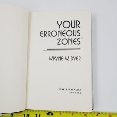 1976 YOUR ERRONEOUS ZONES BY DR WAYNE W. DYER  HARDBACK BOOK