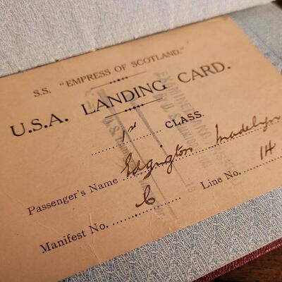Lot 149: Antique U.S. Passport w/ Photos, Stamps