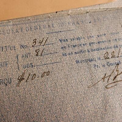 Lot 149: Antique U.S. Passport w/ Photos, Stamps