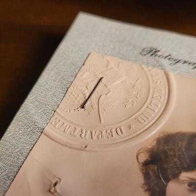 Lot 149: Antique U.S. Passport w/ Photos, Stamps