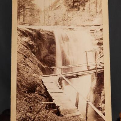 Lot 150: Antique Original Cabinet Photo Card 8" x 5" Seven Falls Cheyenne Canon
