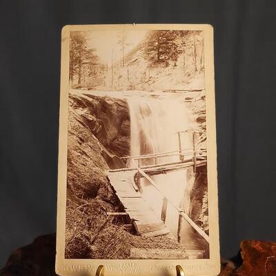 Lot 150: Antique Original Cabinet Photo Card 8" x 5" Seven Falls Cheyenne Canon