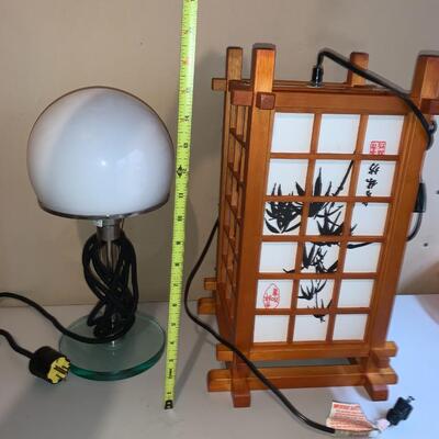 Desk lamp and sculpture