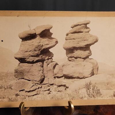 Lot 151: Antique Large 8" x 5" Original Photo SIAMESE TWINS Garden of the God's Cabinet Photo