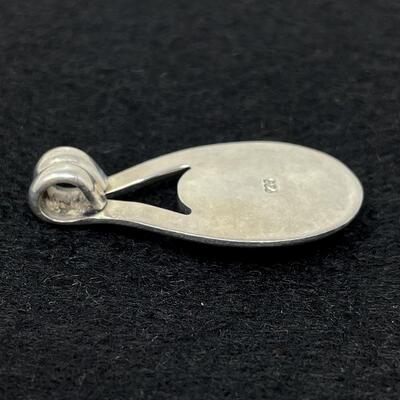STERLING 925 & HEMATITE TEARDROP PENDANT