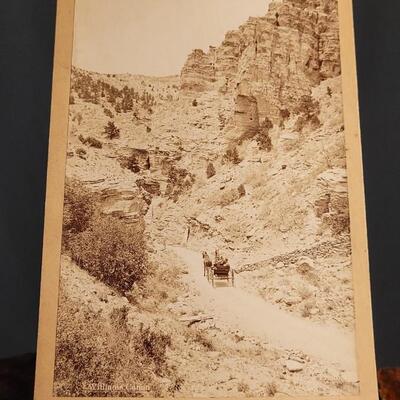 Lot 152: Antique 8" x 5" Cabinet Photo of Early Settler Travelling on Buggy