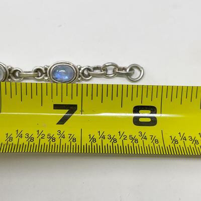 STERLING 925 & MOONSTONE CHAIN BRACELET