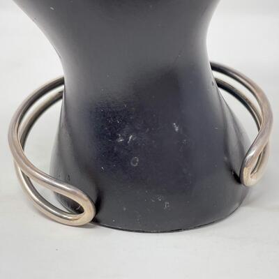 STERLING CC925 & TIGER EYE CUFF BRACELET