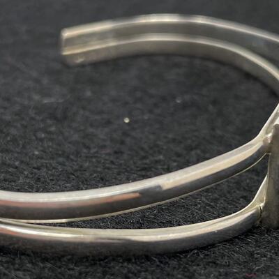 STERLING 925 & DICHROIC GLASS CUFF BRACELET - FROM MEXICO
