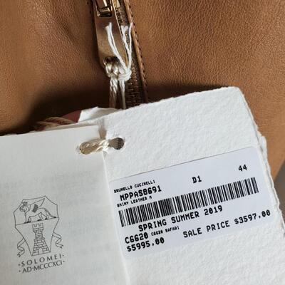 Brunello Cucinelli leather biker vest New with Tags size 44