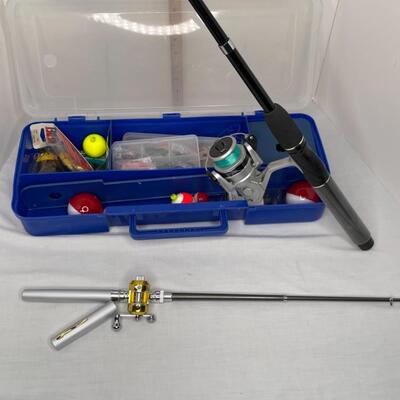 Pocket Fishing Pole, Fishing Pole, tackle Box