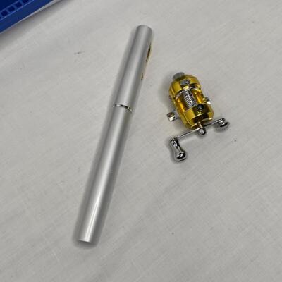 Pocket Fishing Pole, Fishing Pole, tackle Box