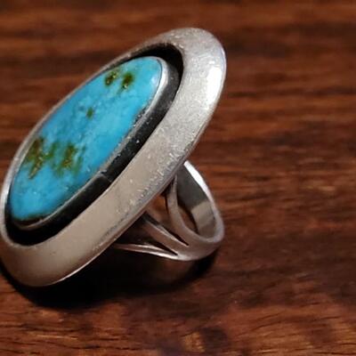 Lot 156: Navajo Roy Anderson Jr. Turquoise Ring