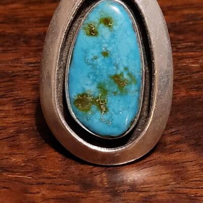 Lot 156: Navajo Roy Anderson Jr. Turquoise Ring