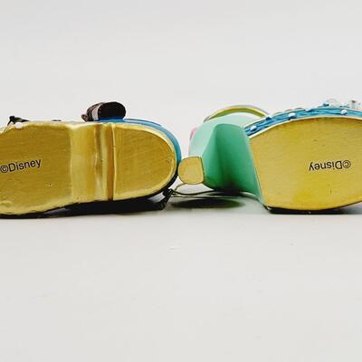 BRADFORD EXCHANGE DISNEY ONCE UPON A TIME SLIPPERS  "ARIEL & MERIDA" ORNAMENTS