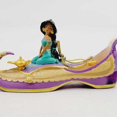 BRADFORD EXCHANGE DISNEY ONCE UPON A TIME SLIPPERS "JASMINE & MULAN" ORNAMENTS