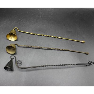Vintage Metal Brass Twisted Handle Candle Snuffers