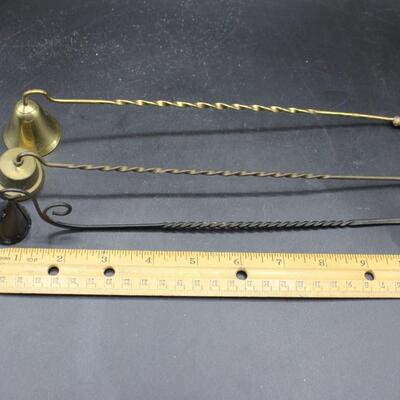 Vintage Metal Brass Twisted Handle Candle Snuffers