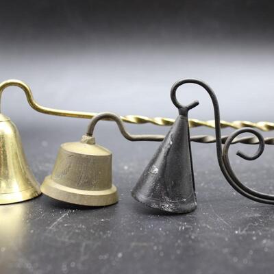 Vintage Metal Brass Twisted Handle Candle Snuffers