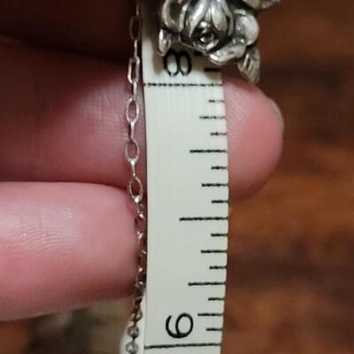 Lot 157: Vintage Margot De TAXCO Rose Bracelet with Safety Chain
