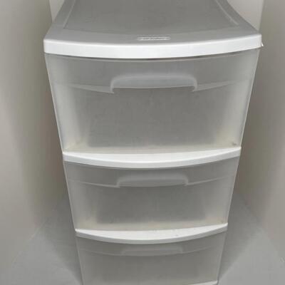 3 drawer plastic bin