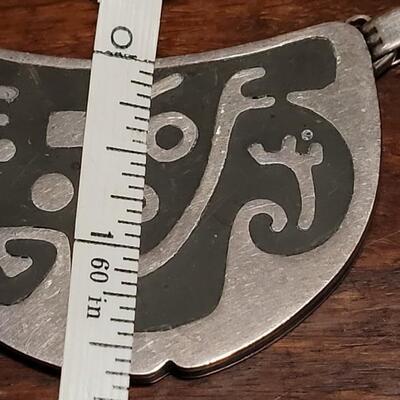Lot 158: Stunning Vintage LOS CASTILLO TAXCO Necklace from the "ONIX NEGRO" Collection
