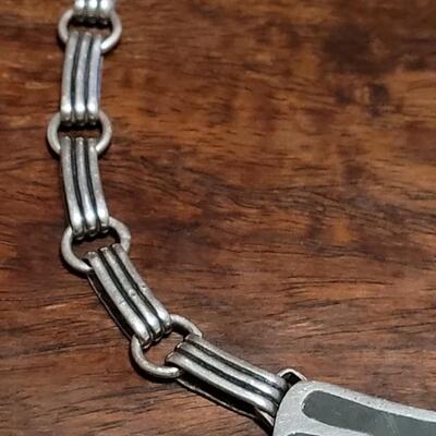 Lot 158: Stunning Vintage LOS CASTILLO TAXCO Necklace from the "ONIX NEGRO" Collection