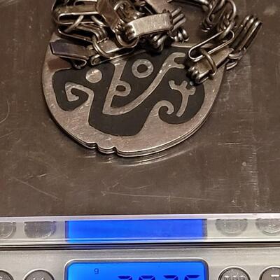 Lot 158: Stunning Vintage LOS CASTILLO TAXCO Necklace from the "ONIX NEGRO" Collection
