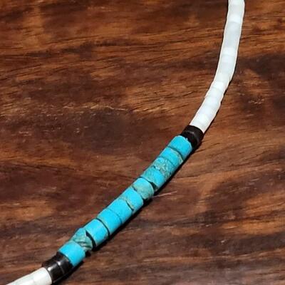 Lot 160: Vintage 26" NAVAJO Heishi Bead Necklace