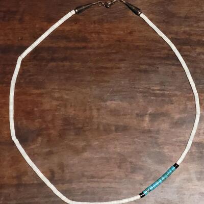 Lot 160: Vintage 26" NAVAJO Heishi Bead Necklace