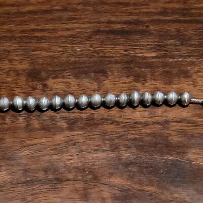 Lot 163: Vintage Southwest Sterling Beaded Baby Bracelet