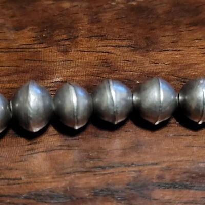 Lot 163: Vintage Southwest Sterling Beaded Baby Bracelet