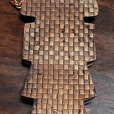 Lot 164: Vintage BELL TRADING POST Solid Copper Kachina Pendant and 30" Rope Chain