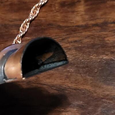 Lot 164: Vintage BELL TRADING POST Solid Copper Kachina Pendant and 30" Rope Chain