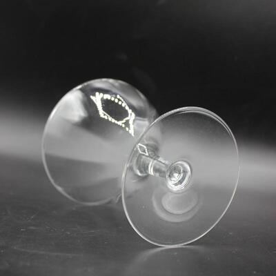 Lot of Clear Glass Short Stem Cordial Drinking Glasses