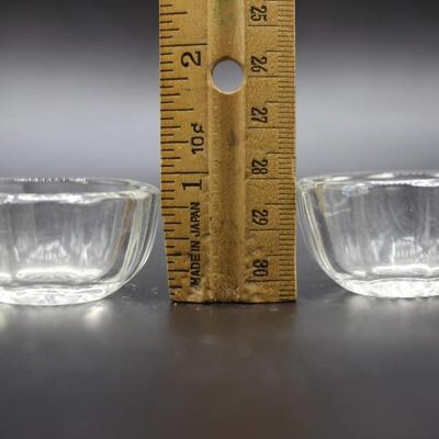 Open Cellar Container Clear Glass Tabletop Salt and Pepper Pinchers