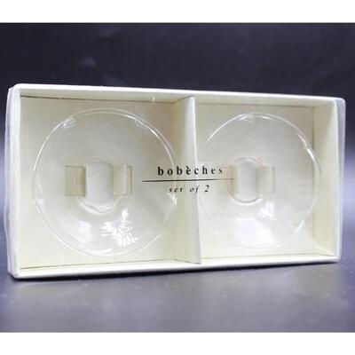 Pier 1 Imports Bobeches Clear Glass Wax Catcher Set of 2
